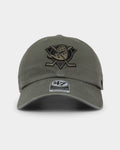 47 Brand Anaheim Ducks '47 Clean Up Strapback Moss